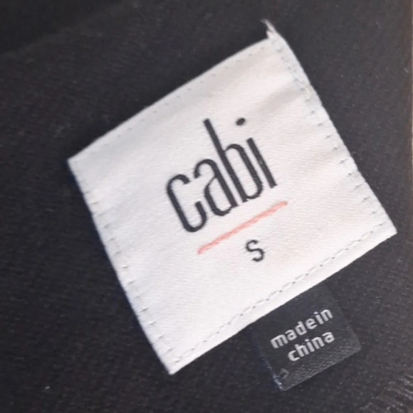 CAbi Utility  3/4 sleeve black top style #3232 SZ S - Picture 10 of 10